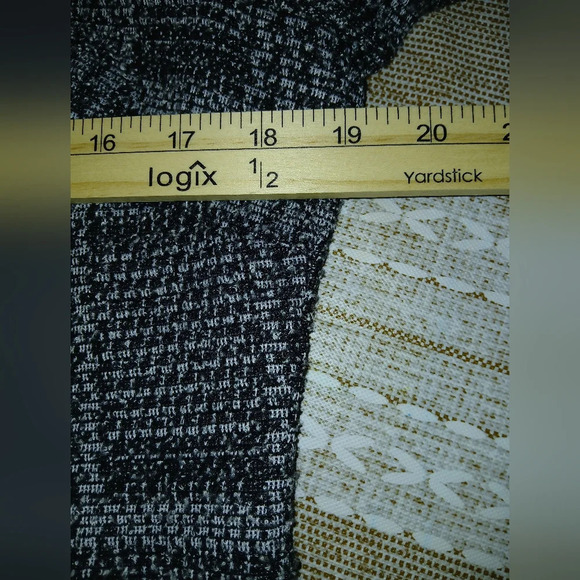 Calvin Klein women's size 10 tweed bell sleeve midi dress black white pl… - Picture 6 of 7